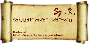 Szijjártó Károly névjegykártya